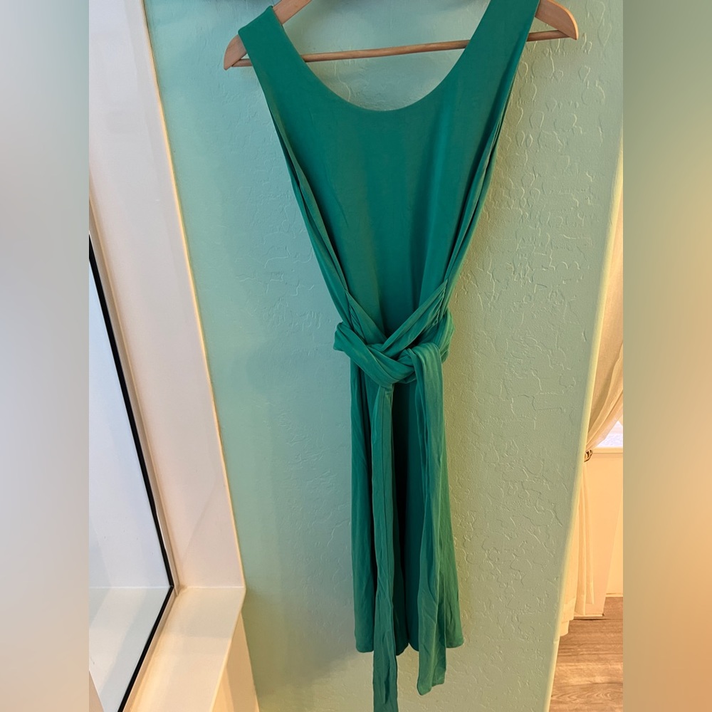 Boden sleeveless wrap dress, green 8 R